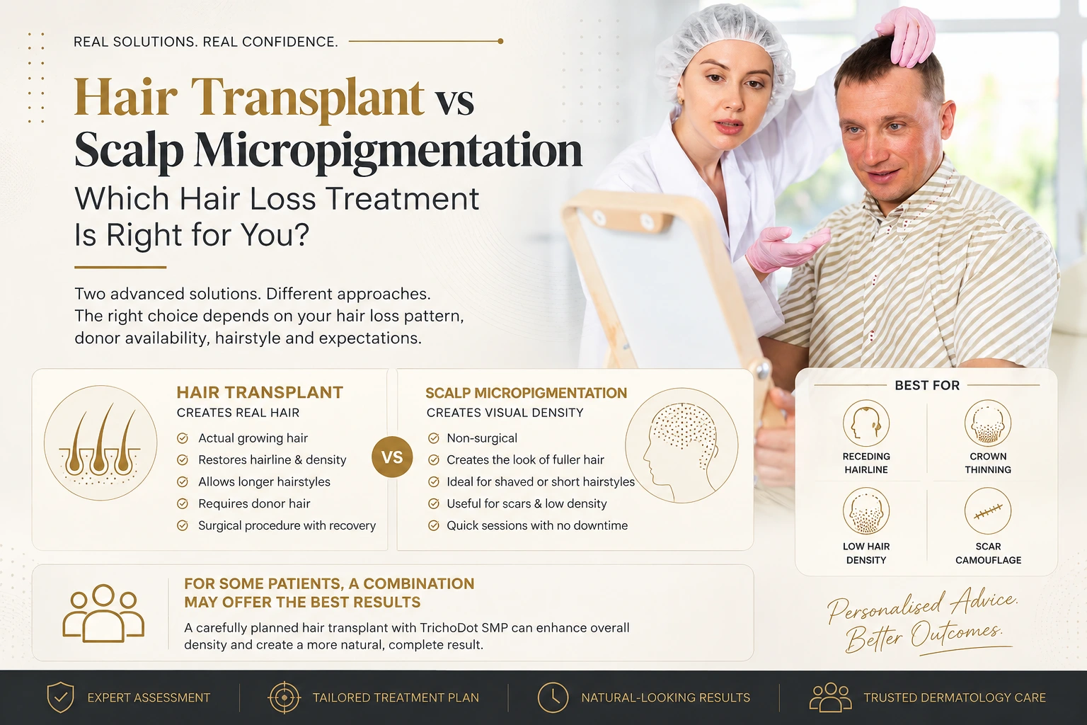 Hair Transplant vs Scalp Micropigmentation in Mumbai: TrichoDot SMP or Hair Transplant?