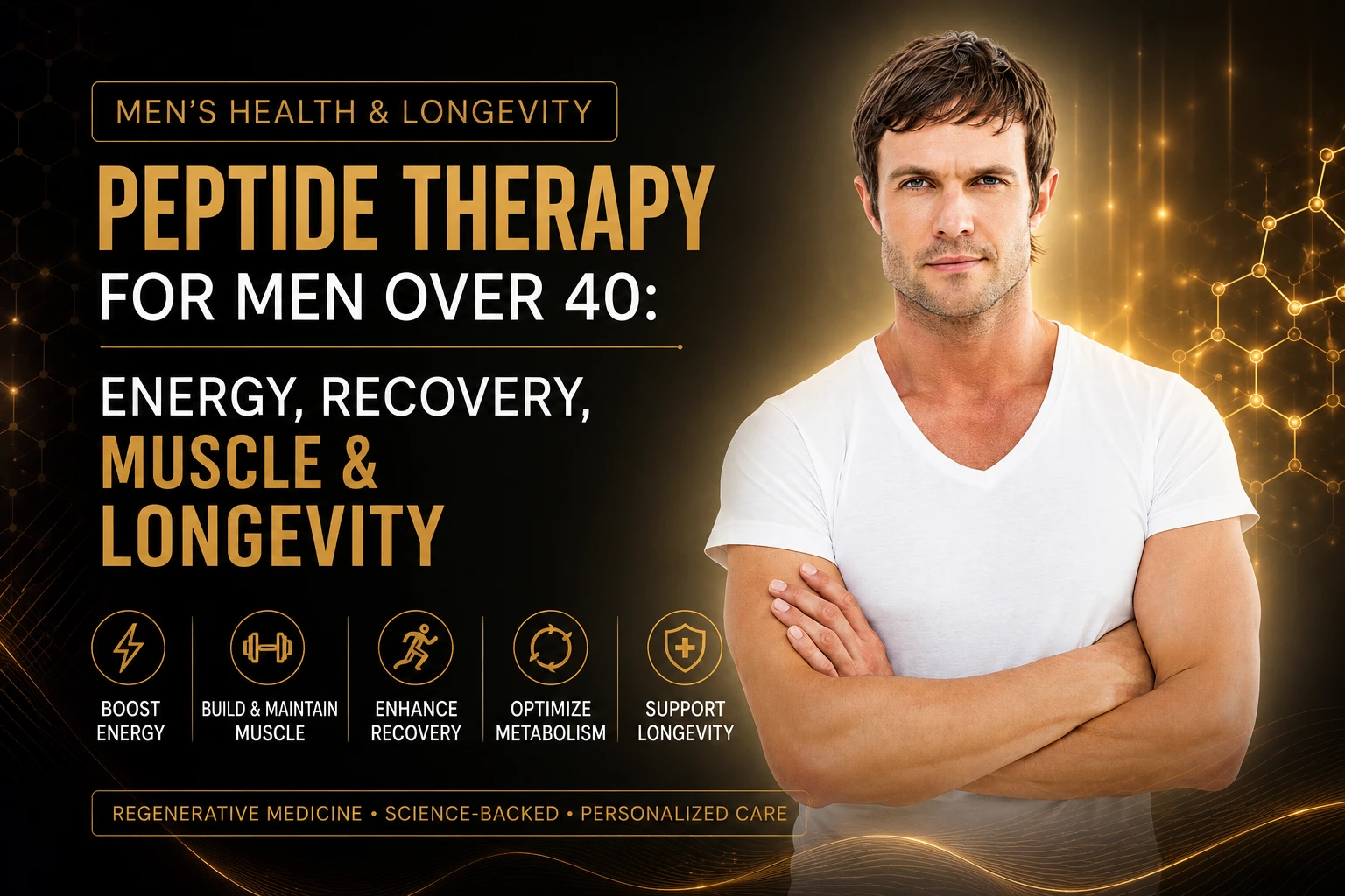 Peptide therapy for men over 40 supporting energy, recovery, muscle health and longevity in Mumbai