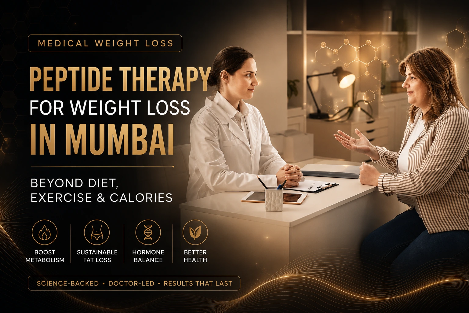 Medical weight loss consultation focused on peptide therapy, metabolic health and sustainable fat loss in Mumbai