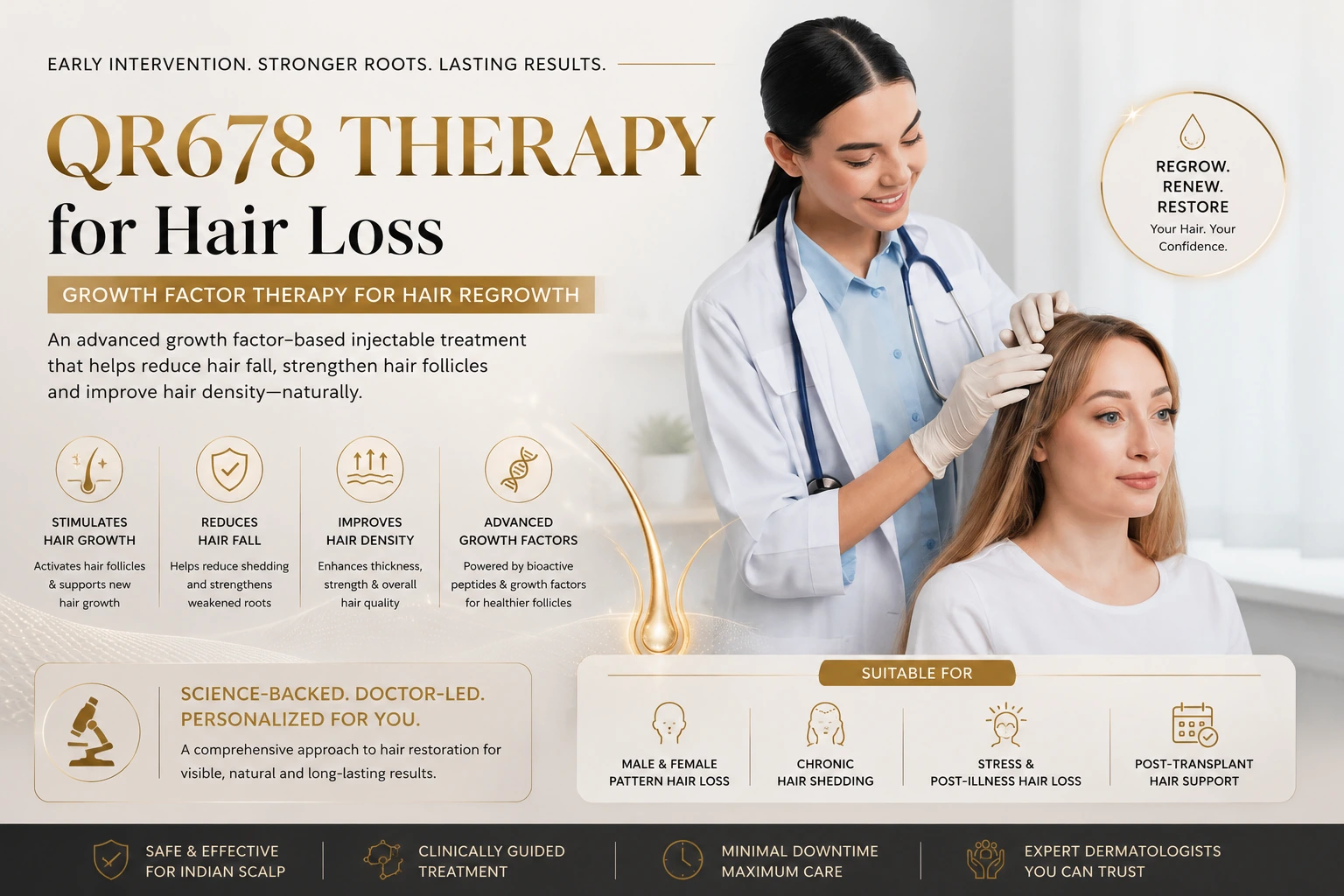 QR678 Therapy for Hair Loss: Can Growth Factors Help Restore Thinning Hair?