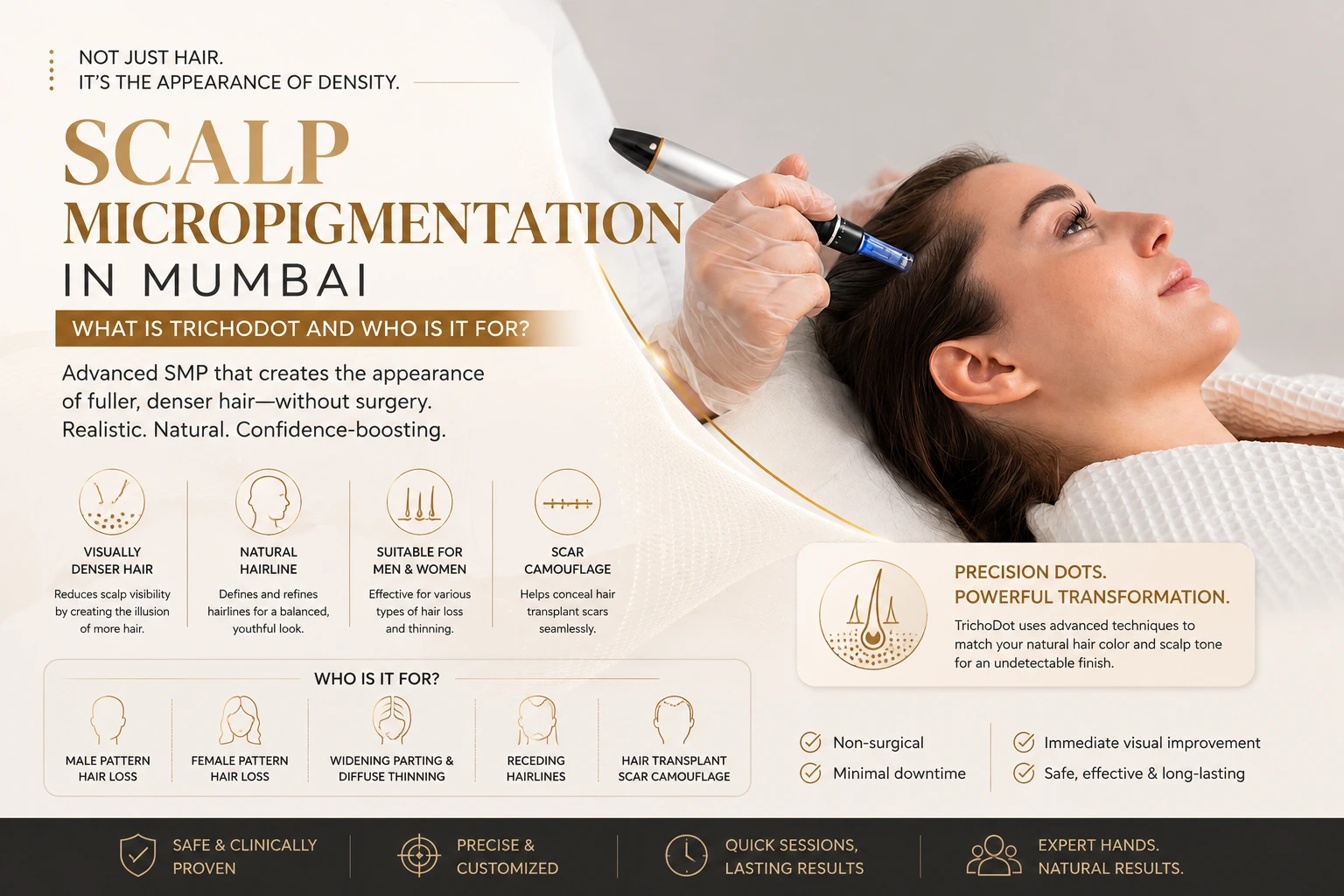Scalp Micropigmentation in Mumbai: What Is TrichoDot and Who Is It For?