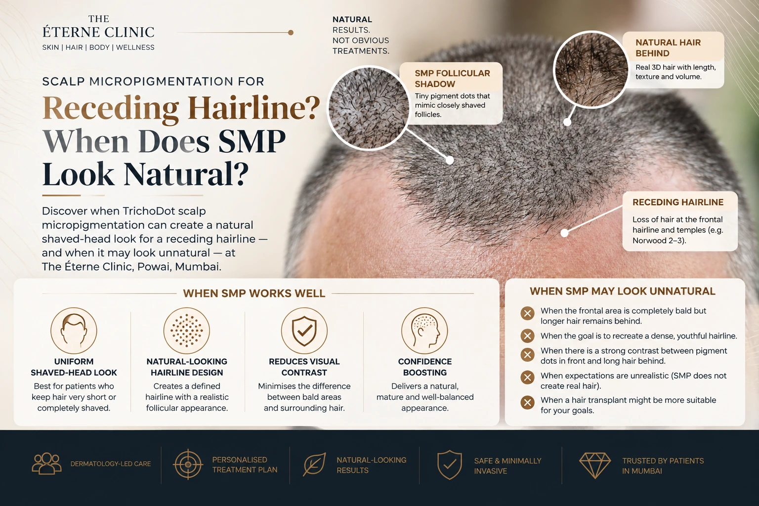 Scalp Micropigmentation for Receding Hairline: When SMP Works—and When It Looks Unnatural